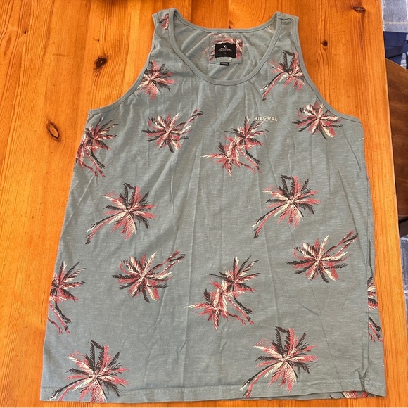 RIP CURL TANK PALM TREE Men size L SURF - Picture 5 of 5